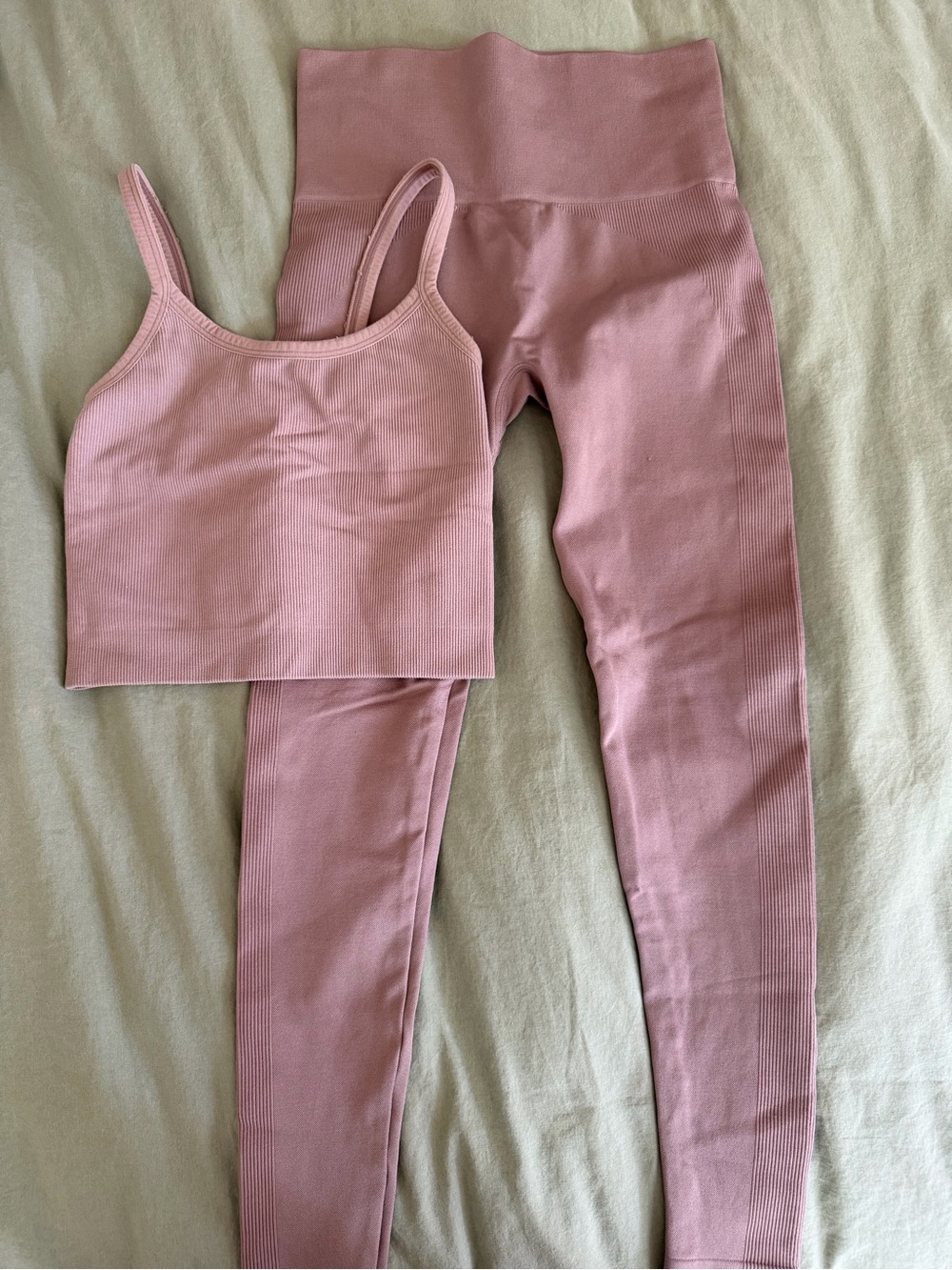 SET Active Ribbed Matching Set — Pink